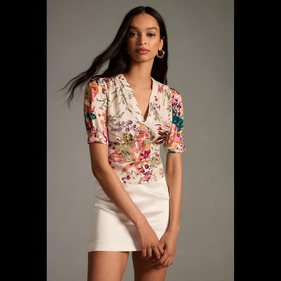 Anthropologie Tiny Adelaide floral Blouse - Picture 3 of 16